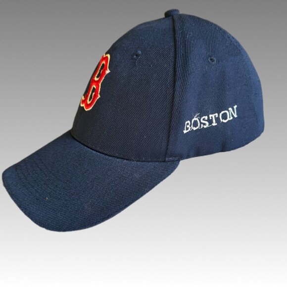 Boston Red Sox Classic Wool Strapback MLB Baseball Hat Cap Navy Velcro Adjust OS - Picture 3 of 6